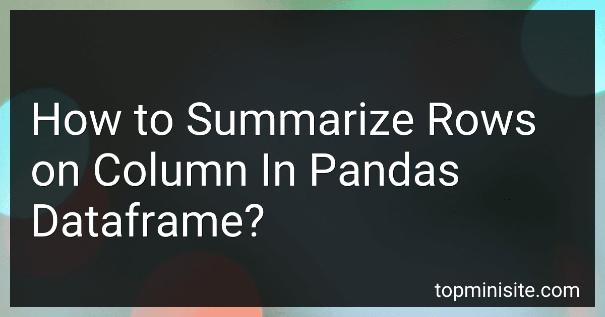 How to Summarize Rows on Column In Pandas Dataframe? image