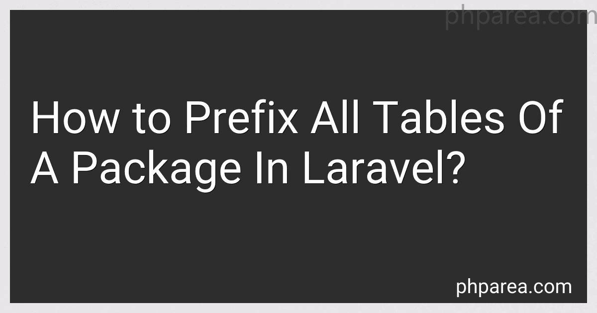 How to Prefix All Tables Of A Package In Laravel? preview