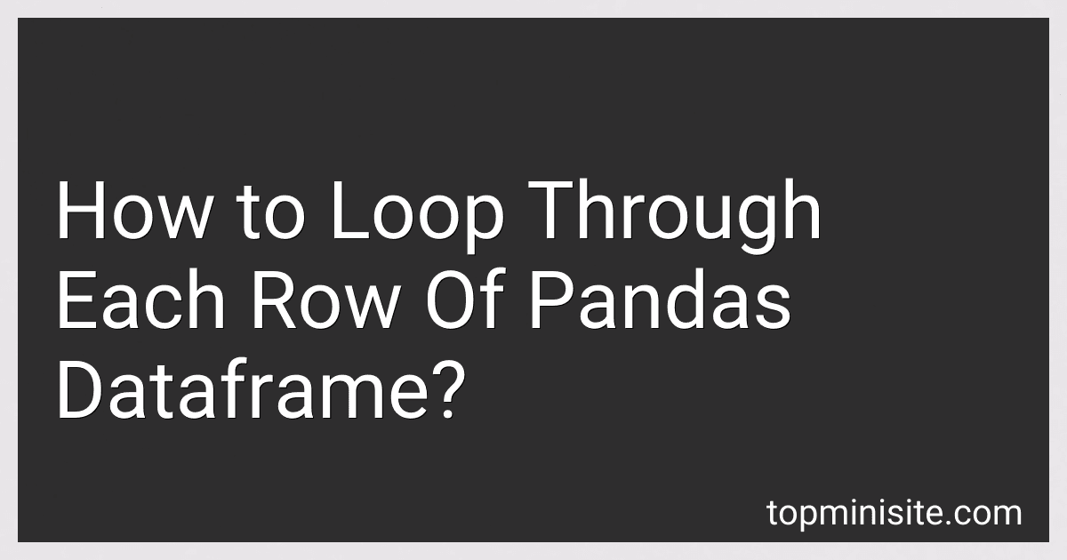 How to Loop Through Each Row Of Pandas Dataframe? image