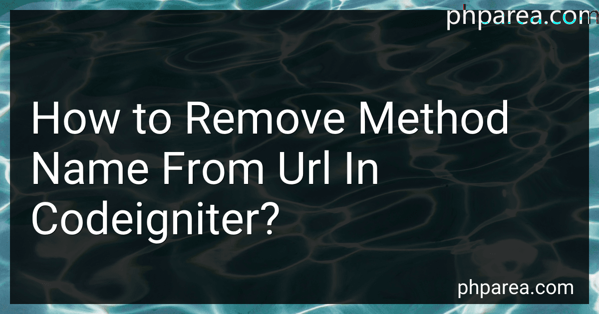 How to Remove Method Name From Url In Codeigniter? preview