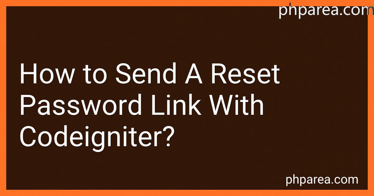 How to Send A Reset Password Link With Codeigniter? preview