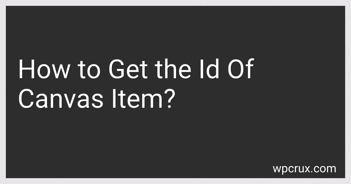 How to Get the Id Of Canvas Item? image