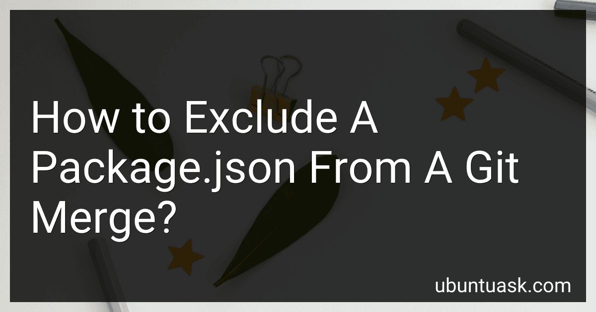 How to Exclude A Package.json From A Git Merge? image