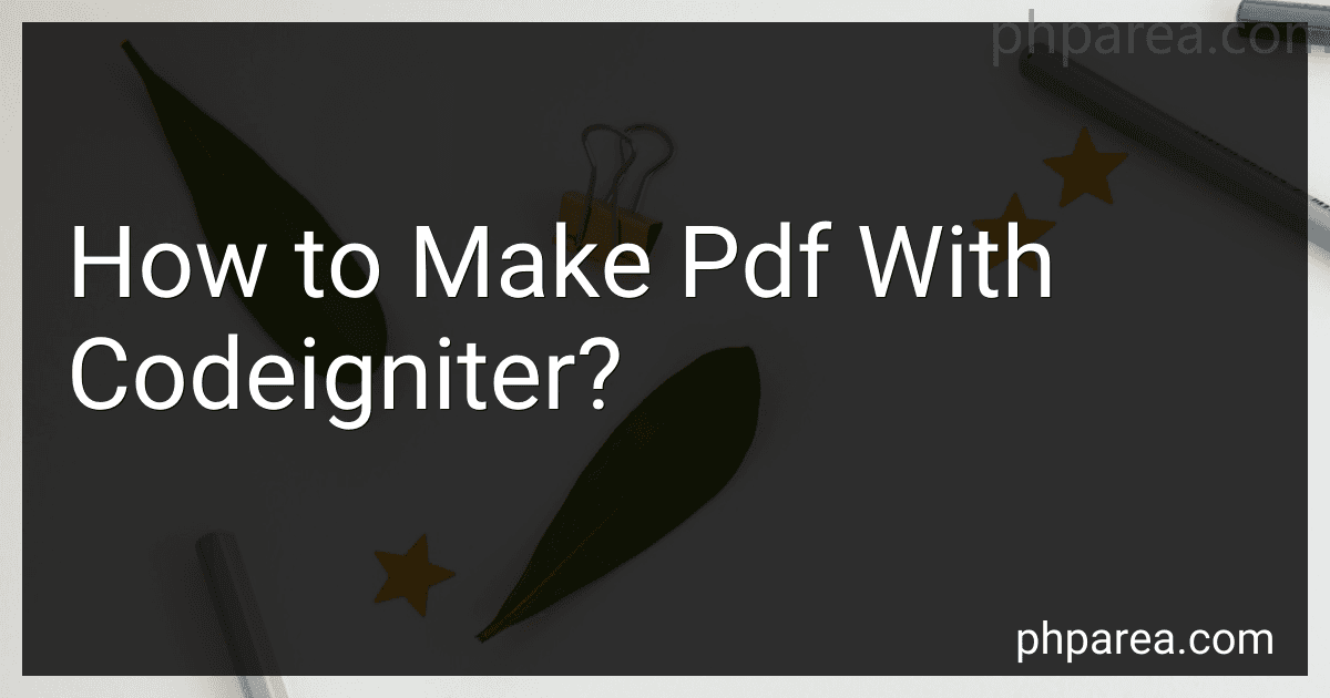 How to Make Pdf With Codeigniter? image