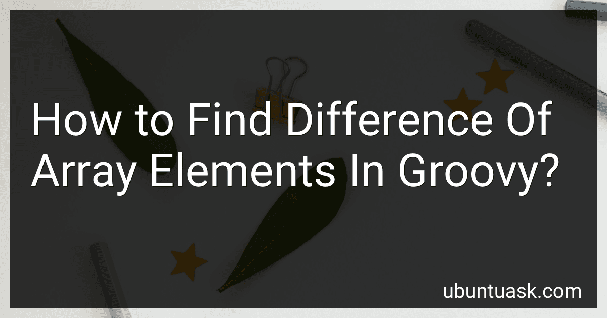 How to Find Difference Of Array Elements In Groovy? image