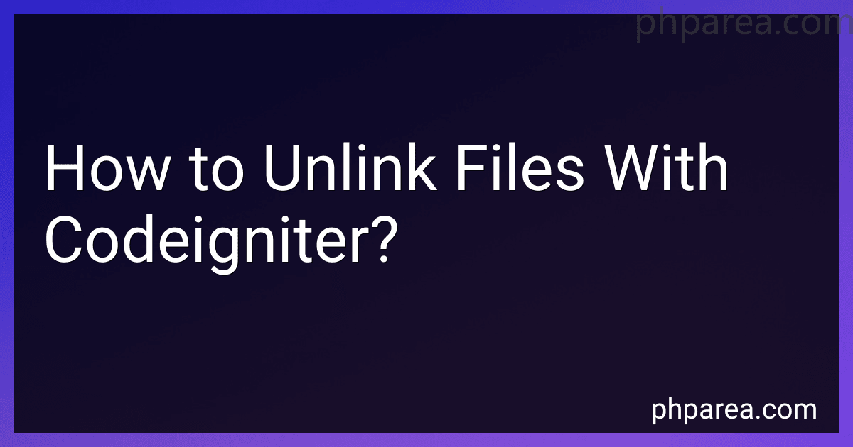 How to Unlink Files With Codeigniter? preview