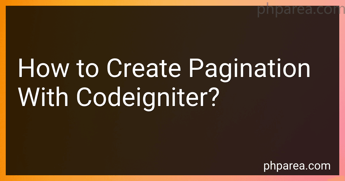 How to Create Pagination With Codeigniter? image