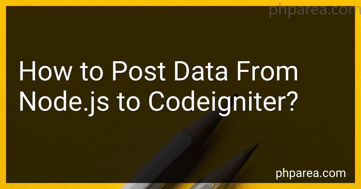 How to Post Data From Node.js to Codeigniter? preview