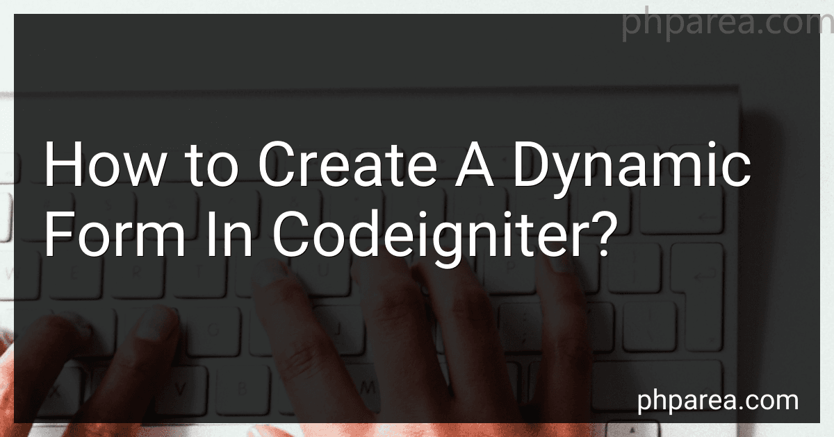 How to Create A Dynamic Form In Codeigniter? preview