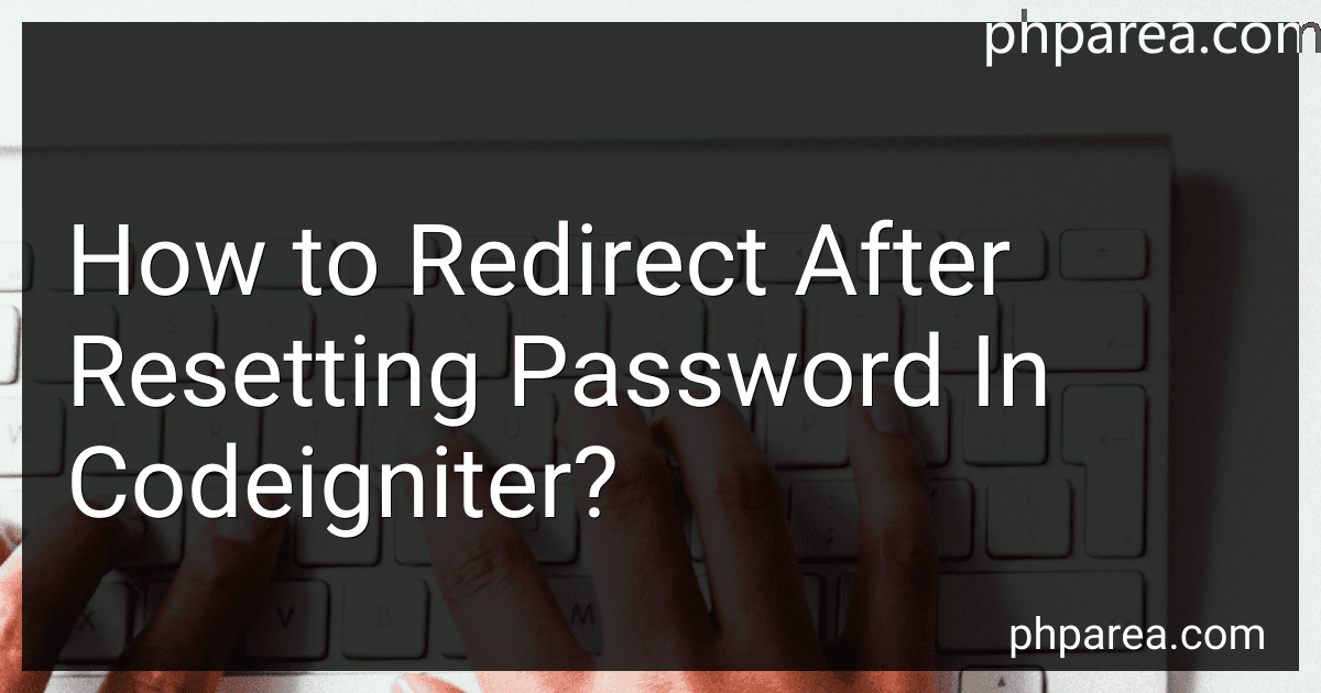 How to Redirect After Resetting Password In Codeigniter? image