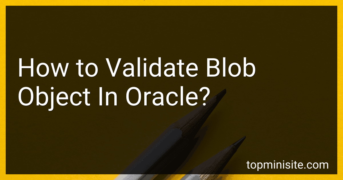 How to Validate Blob Object In Oracle? image