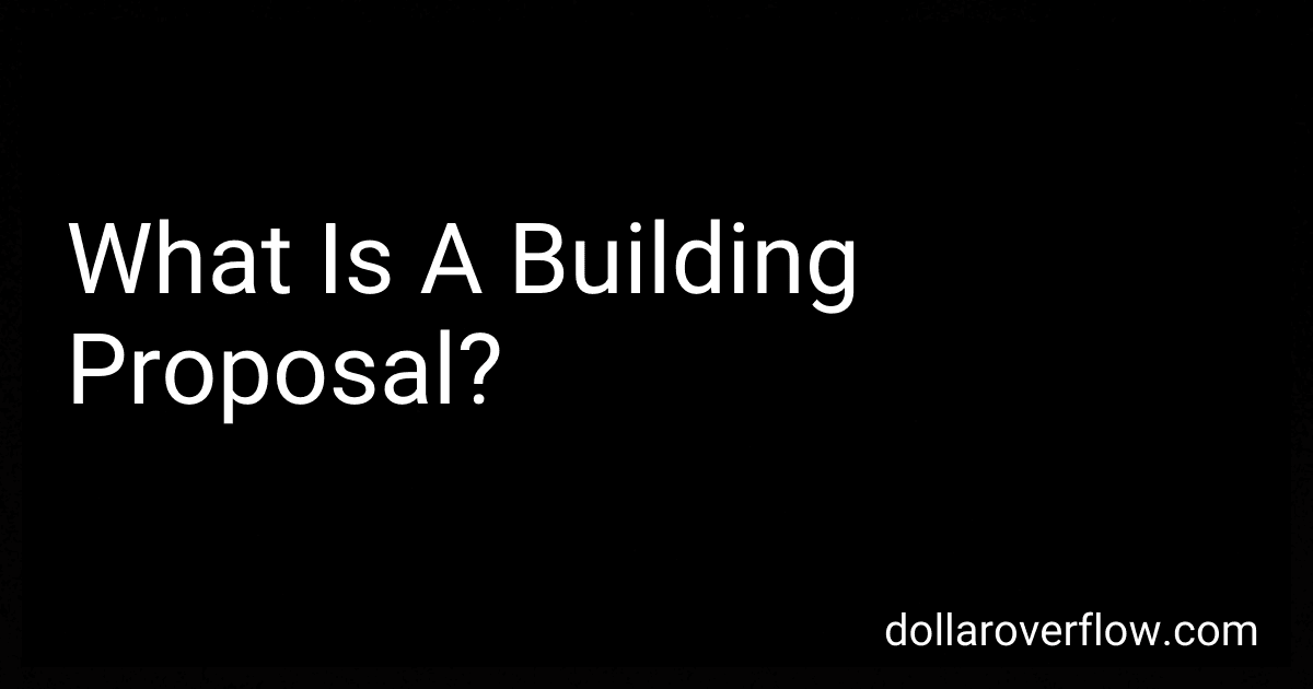 What Is A Building Proposal? image