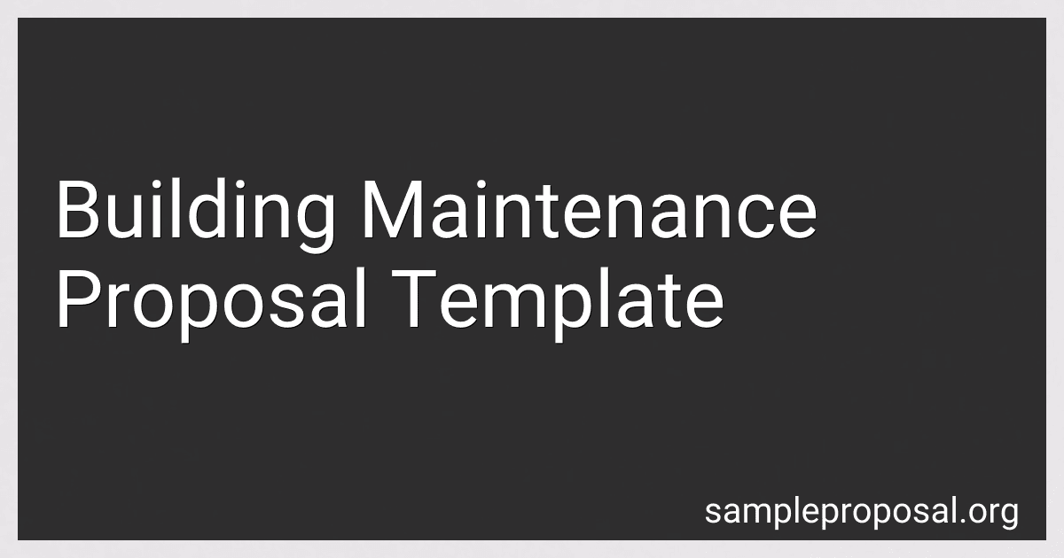 Building Maintenance Proposal Template image