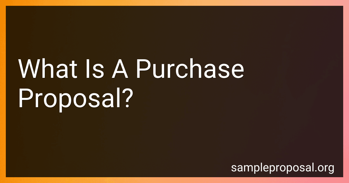 What Is A Purchase Proposal? image