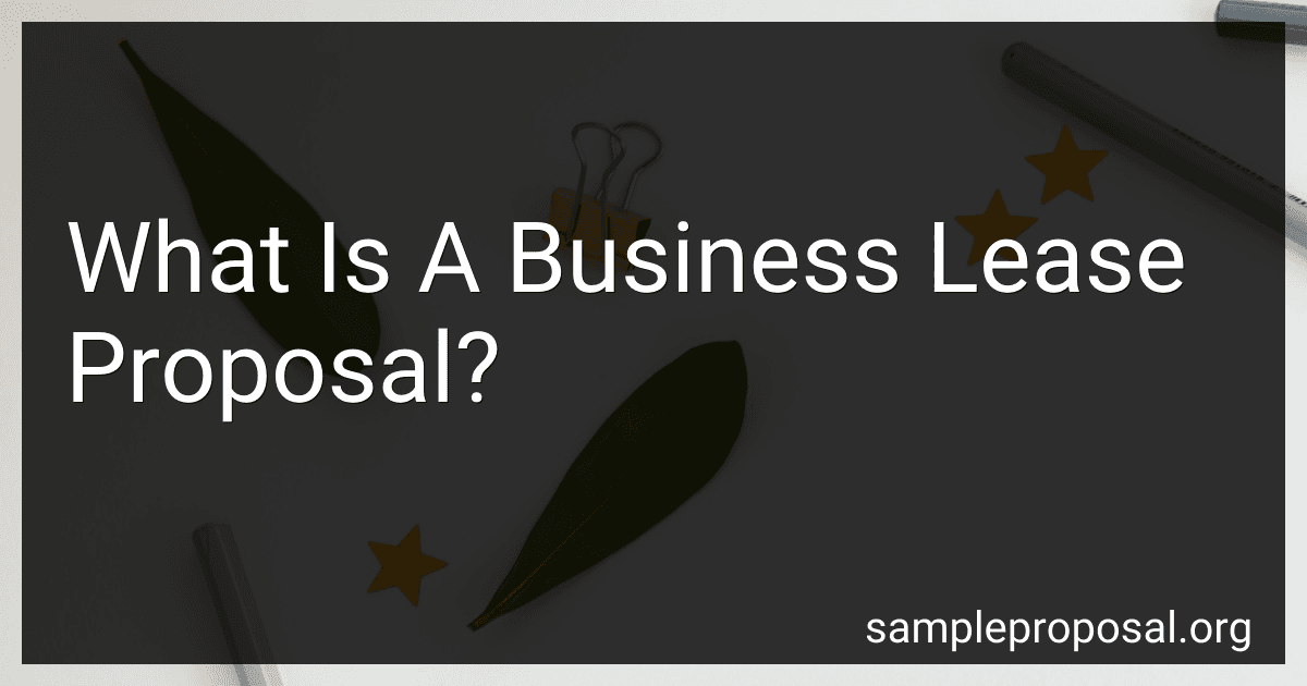 What Is A Business Lease Proposal? image