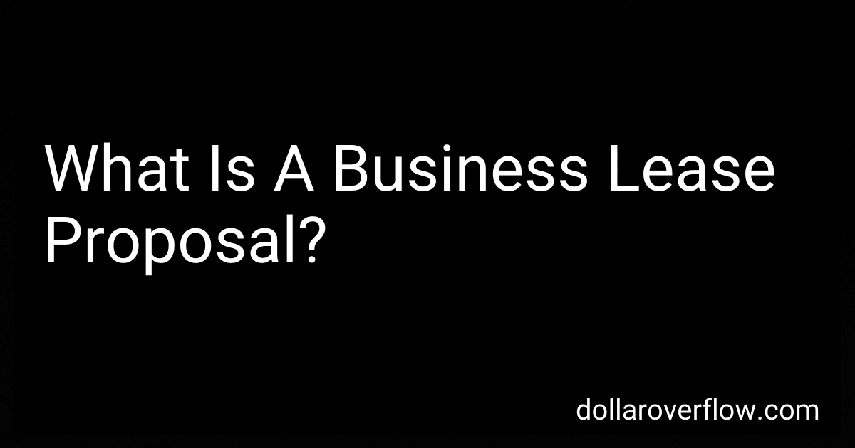 What Is A Business Lease Proposal? image