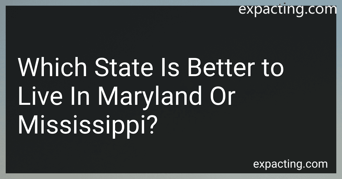 Which State Is Better to Live In Maryland Or Mississippi? preview
