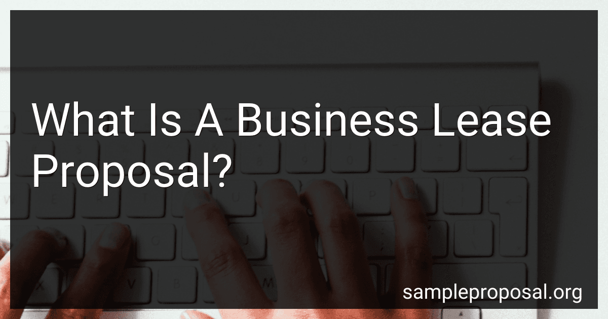 What Is A Business Lease Proposal? image