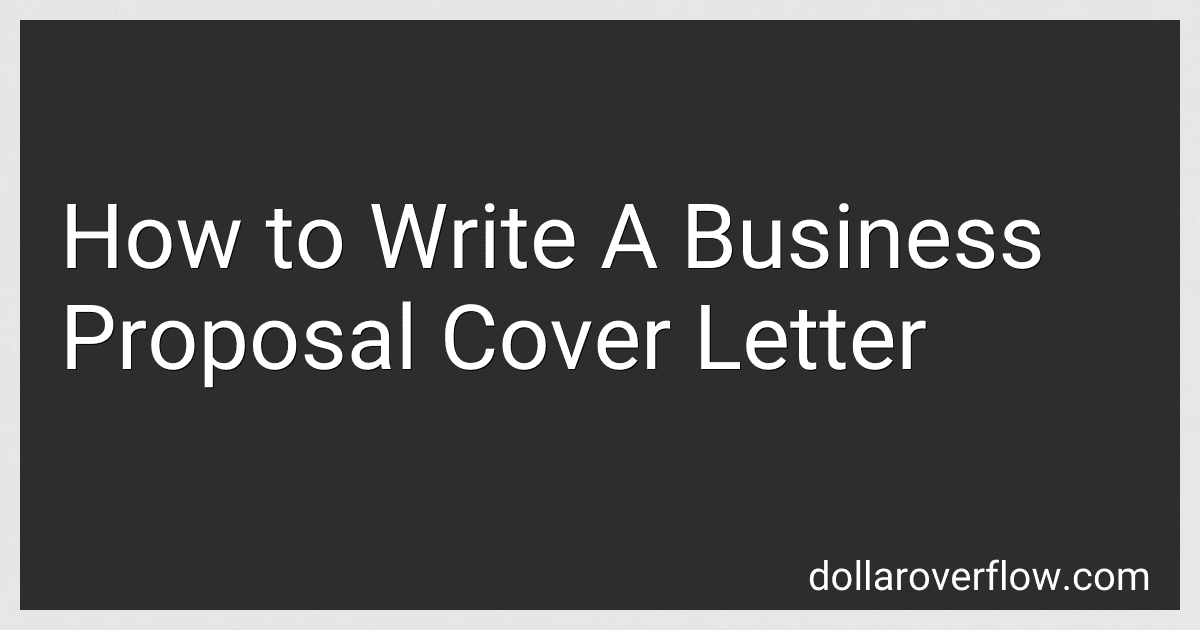 How to Write A Business Proposal Cover Letter image