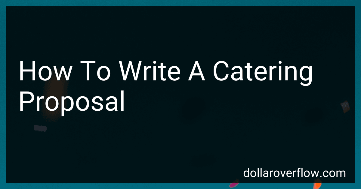 How To Write A Catering Proposal image