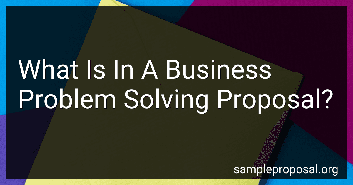 What Is In A Business Problem Solving Proposal? image