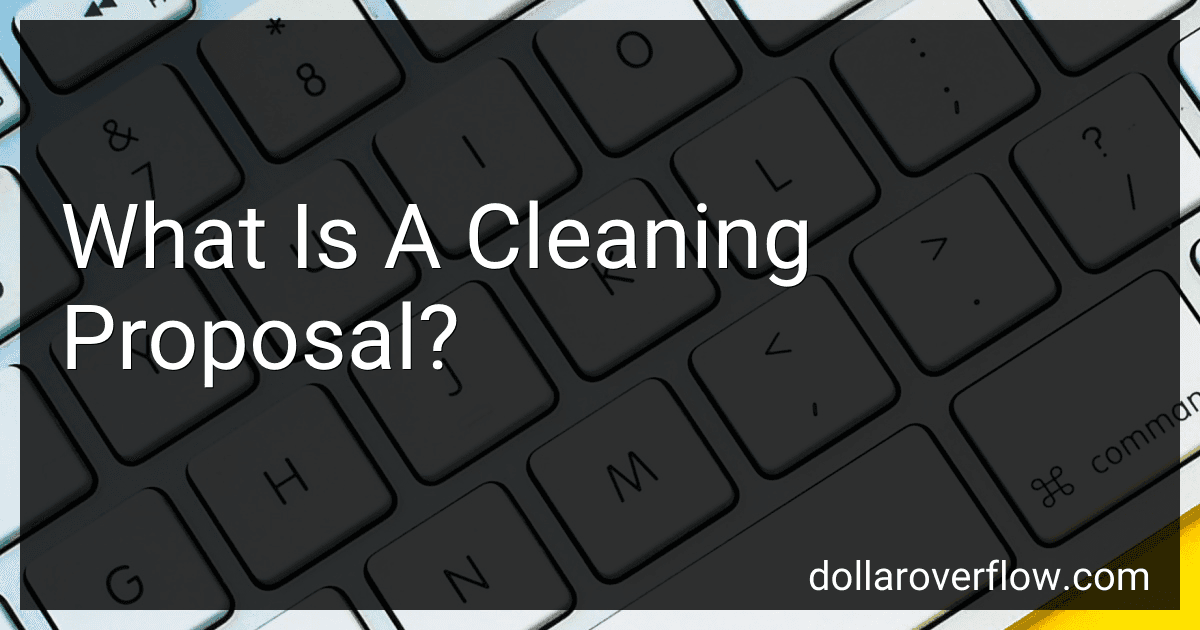 What Is A Cleaning Proposal? image