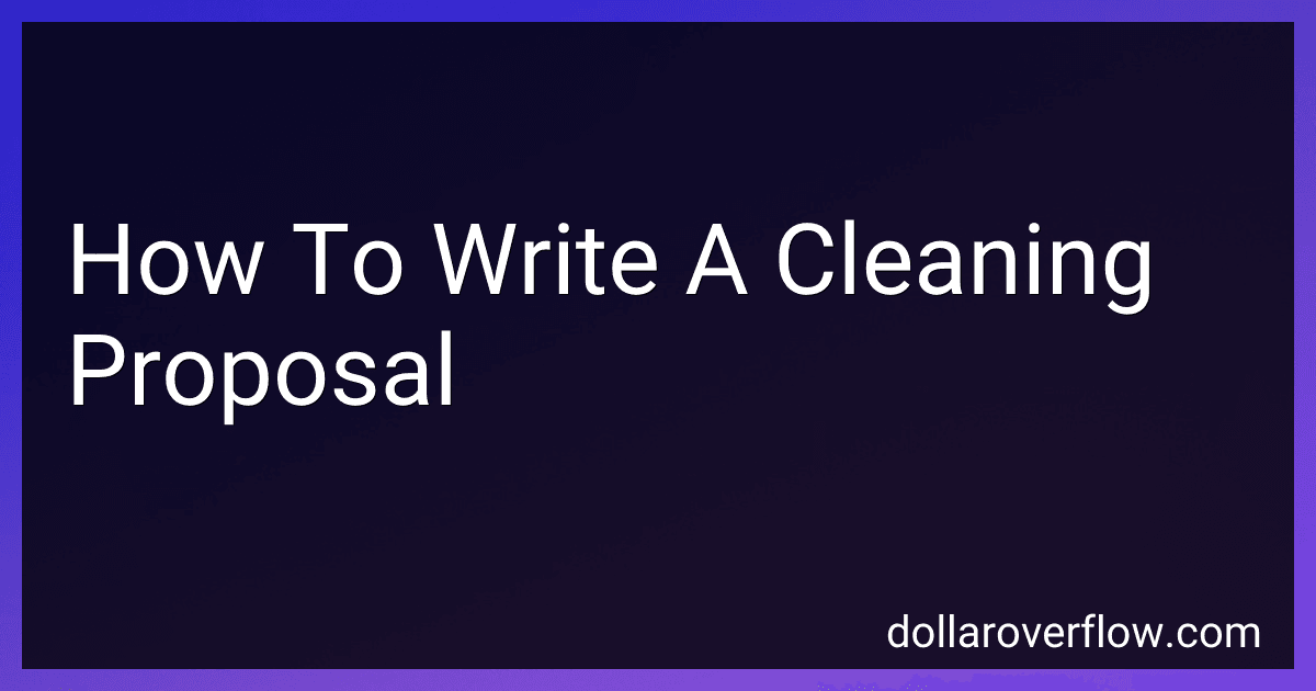 How To Write A Cleaning Proposal image