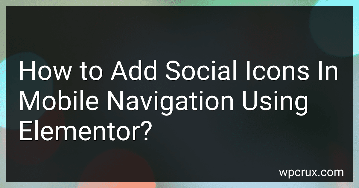 How to Add Social Icons In Mobile Navigation Using Elementor? image