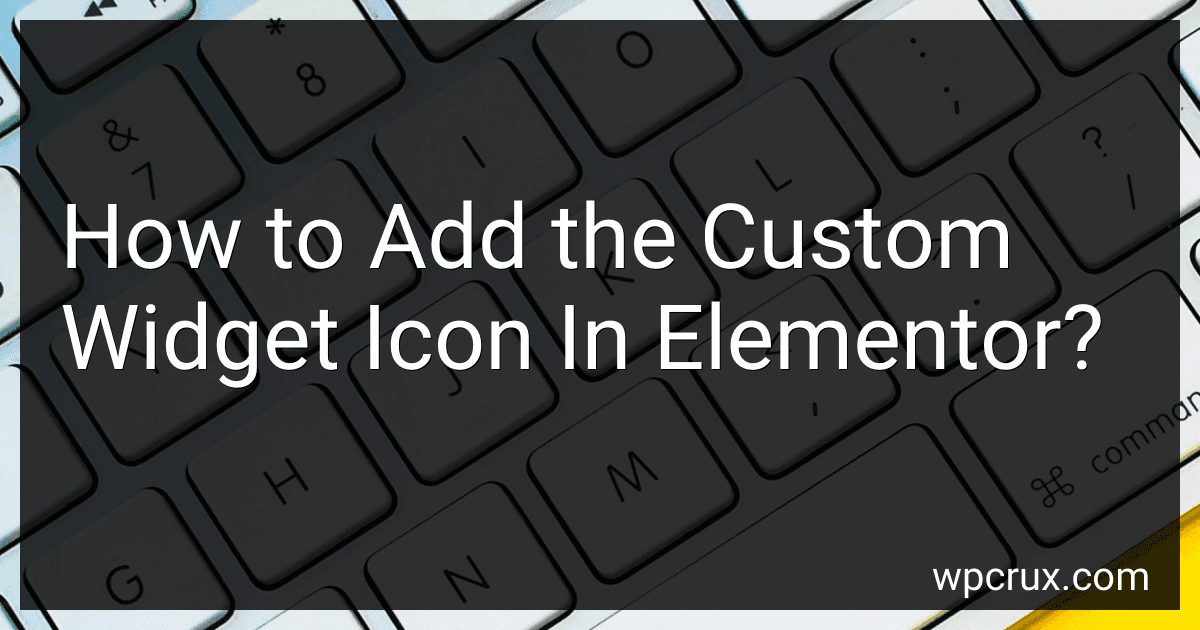 How to Add the Custom Widget Icon In Elementor? image