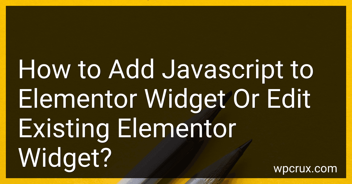 How to Add Javascript to Elementor Widget Or Edit Existing Elementor Widget? image