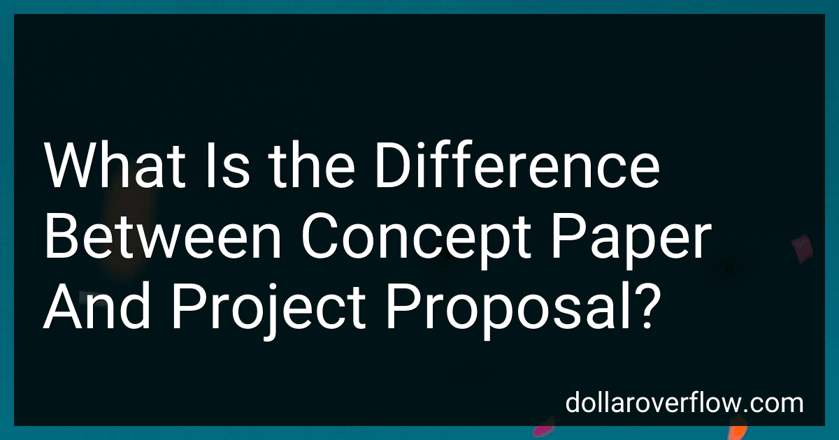 What Is the Difference Between Concept Paper And Project Proposal? image