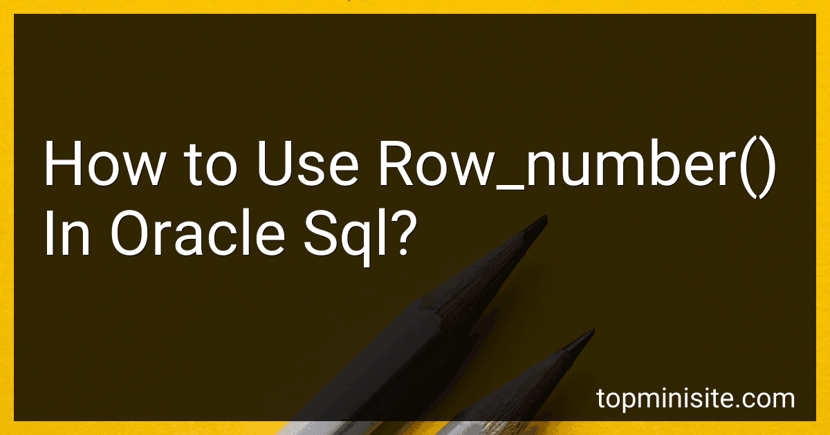 How to Use Row_number() In Oracle Sql? image