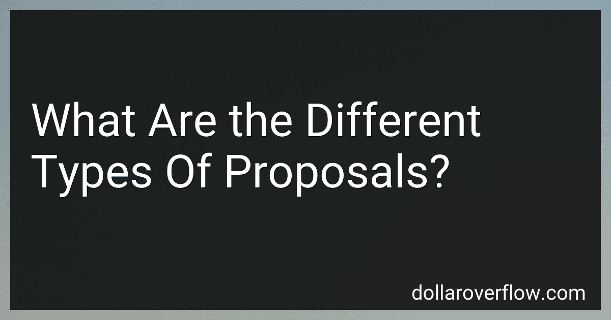 What Are the Different Types Of Proposals? image