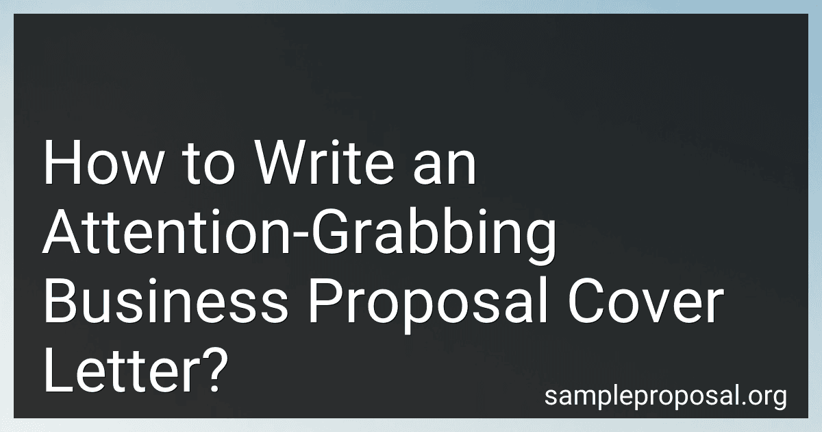 How to Write an Attention-Grabbing Business Proposal Cover Letter? image