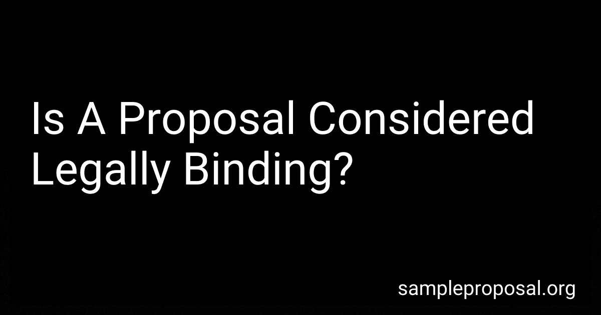 Is A Proposal Considered Legally Binding? image
