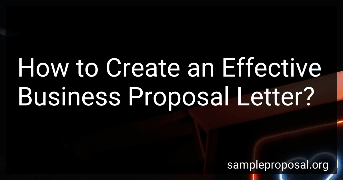 How to Create an Effective Business Proposal Letter? image