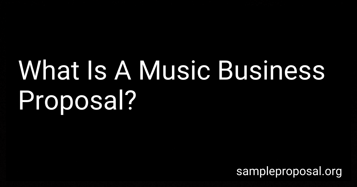 What Is A Music Business Proposal? image
