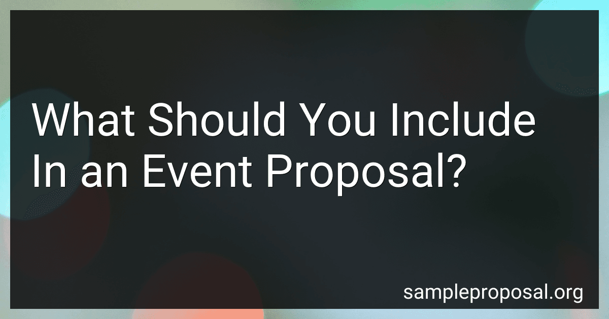 What Should You Include In an Event Proposal? image