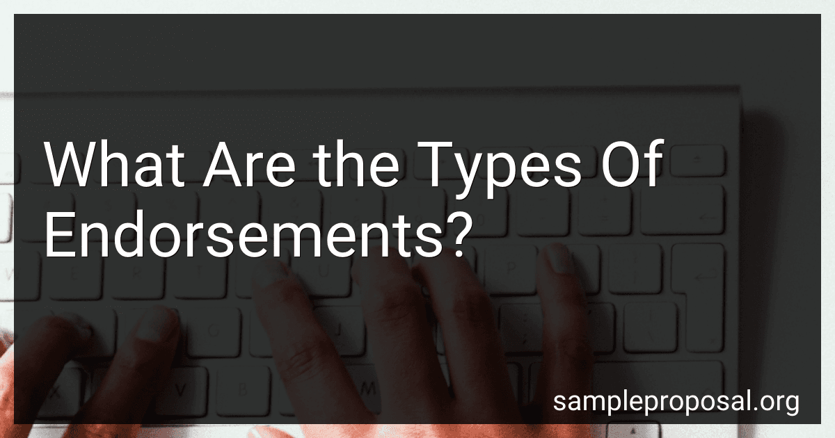 What Are the Types Of Endorsements? image