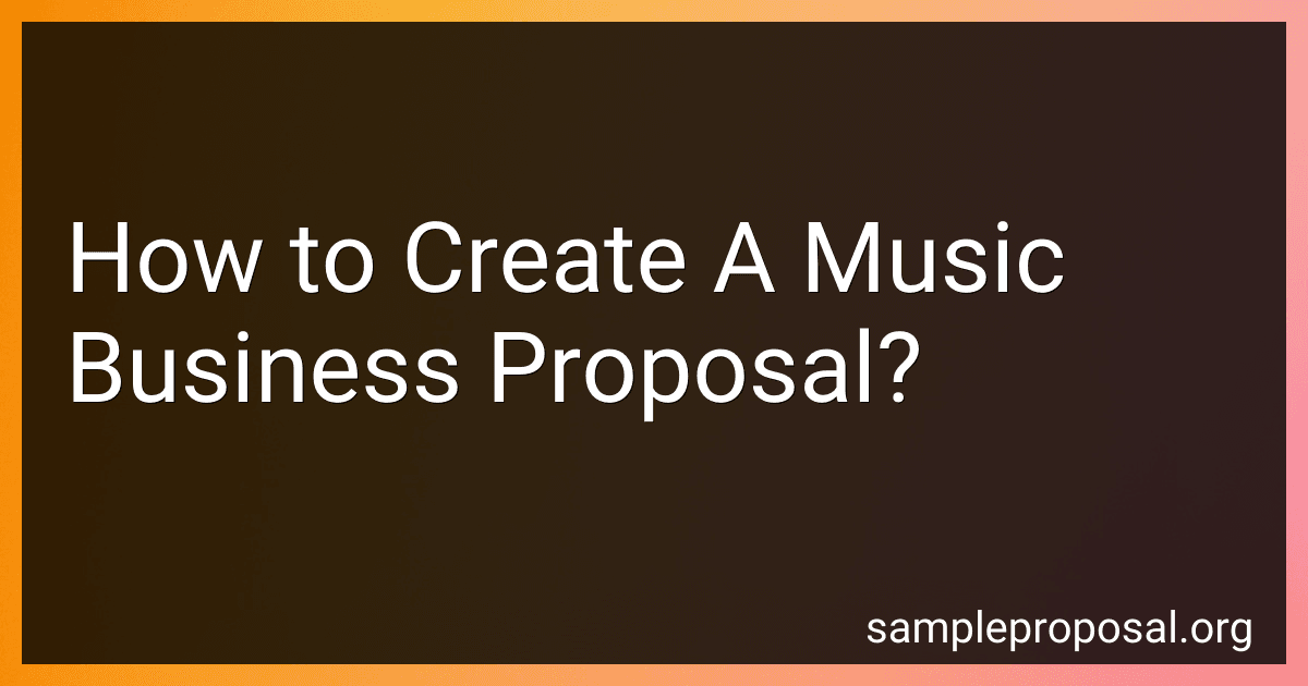 How to Create A Music Business Proposal? image