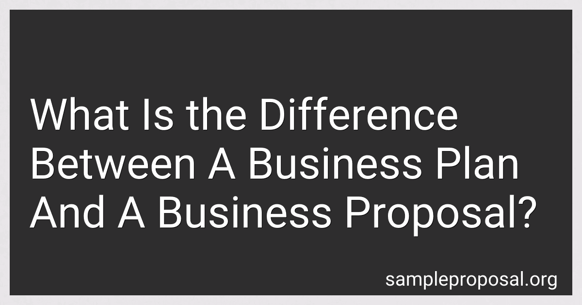 What Is the Difference Between A Business Plan And A Business Proposal? image