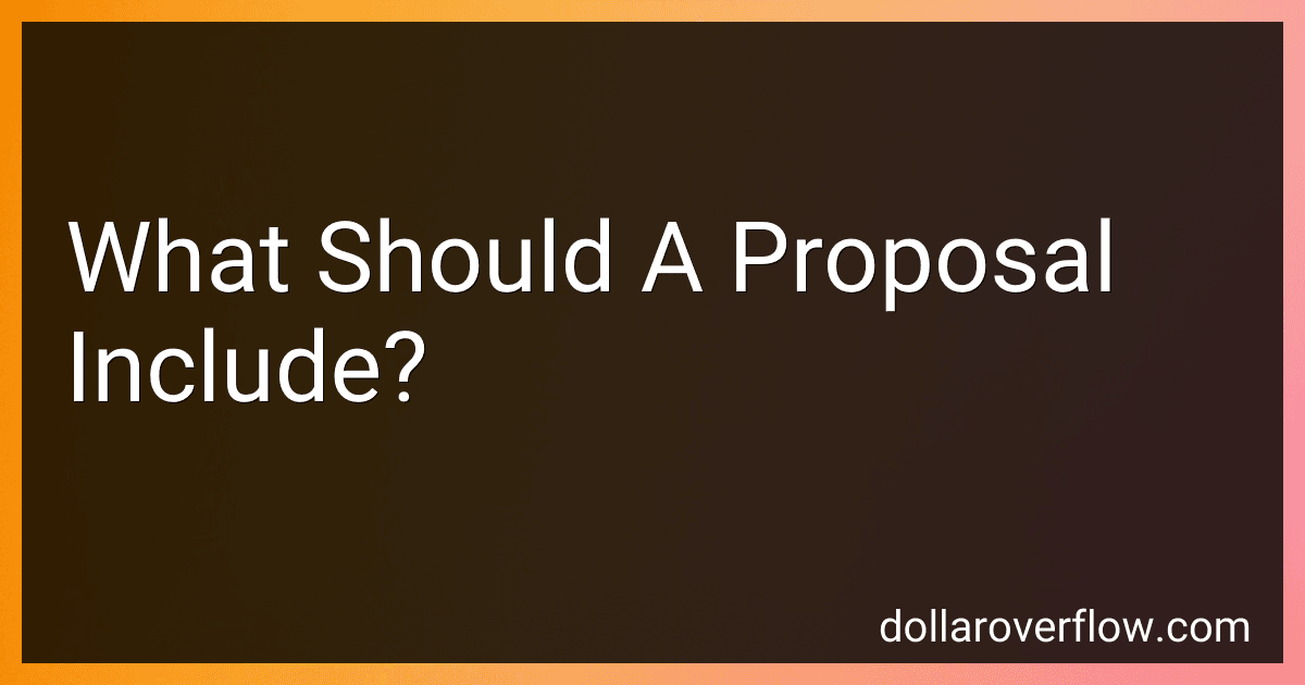 What Should A Proposal Include? preview