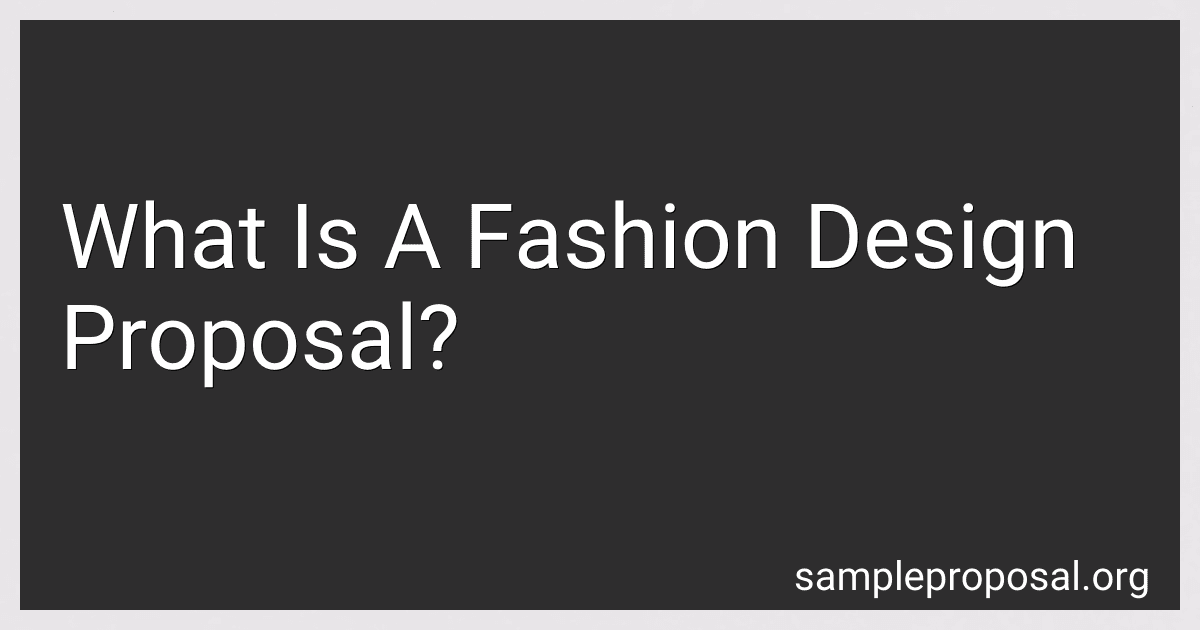 What Is A Fashion Design Proposal? image
