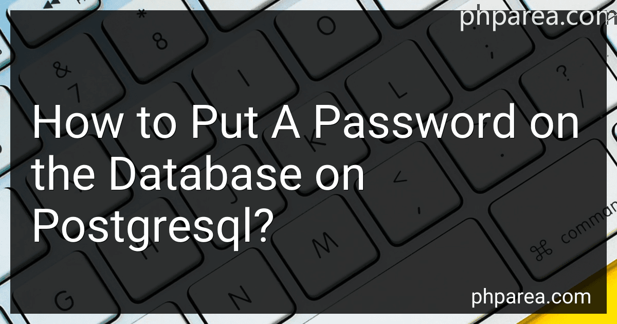 How to Put A Password on the Database on Postgresql? preview