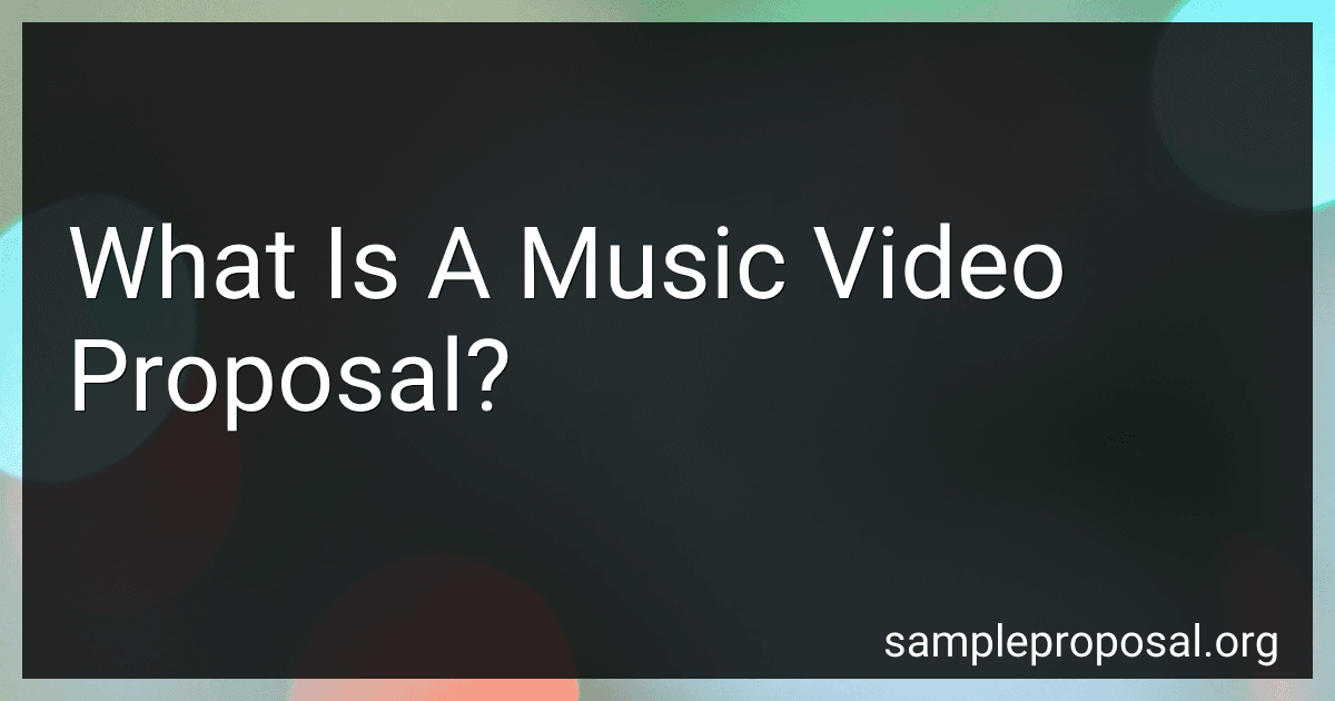What Is A Music Video Proposal? image