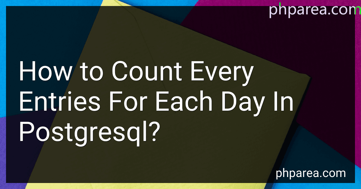 How to Count Every Entries For Each Day In Postgresql? preview