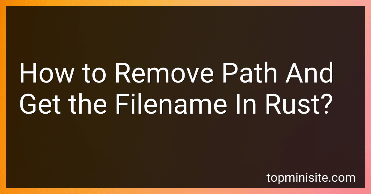 How to Remove Path And Get the Filename In Rust? image