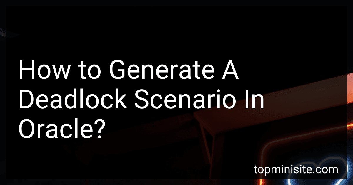 How to Generate A Deadlock Scenario In Oracle? image