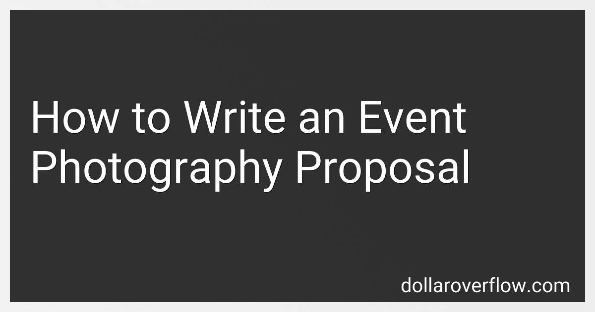 How to Write an Event Photography Proposal image
