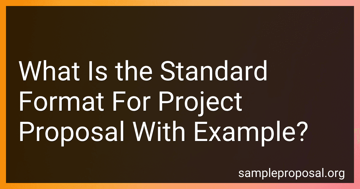 What Is the Standard Format For Project Proposal With Example? image